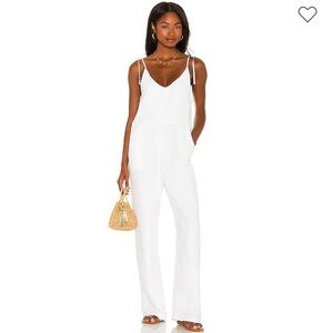 SNDYS Everyday Forrest Jumpsuit White Pants Revolve size 2 Small